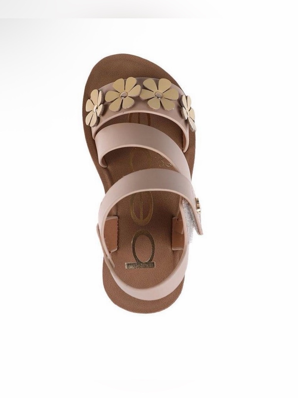 Bebe Toddler Girls Beige Floral Strap Sandal Size 7